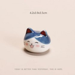 Керамическая статуэтка "Кошачья голова" (подставка) / арт. 289-138