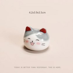 Керамическая статуэтка "Кошачья голова" (подставка) / арт. 289-138