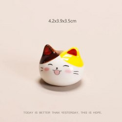 Керамическая статуэтка "Кошачья голова" (подставка) / арт. 289-138