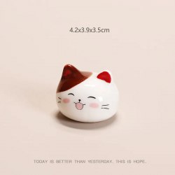 Керамическая статуэтка "Кошачья голова" (подставка) / арт. 289-138