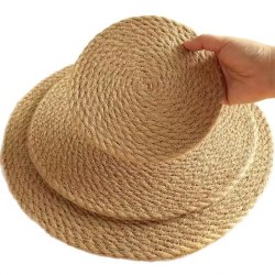 Подставка под горячее из льна, д.36 см. / арт. 287-272