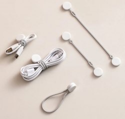 Магнитный фиксатор для кабелей ФаСоЛа (Япония), 2 шт. (1 уп.) / арт. 289-84