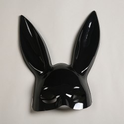 Маска кролика чёрная глянцевая "Black Rabbit" / арт. 21022-4чг