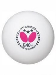 Мяч настольного тенниса BUTTERFLY G40+ poly 7010250140