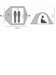 Палатка BTrace туристическая Shield 2