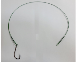 Поводок стальной Namazu Leader Nylon Coated Green с одинарным крючком