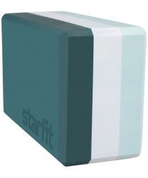 Блок STARFIT для йоги YB-201-IZ 22,8х15,2х10 см, изумрудная радуга