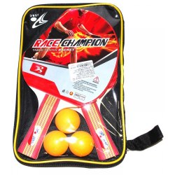 Набор для игры в настольный теннис арт 4223 2-ракетки +3-шарика+чехол