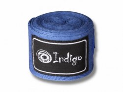 Бинты INDIGO для бокса 3,5м хлопок, синий 1115-3-ВL