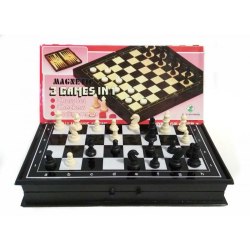 Шахматы шашки нарды 3216 G3 игра 3 в 1 магнитные
