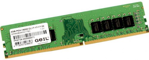 Модуль памяти Geil, GN44GB2400C17S, DDR4, 4 GB ,DIMM <PC4-19200/2400MHz> CL17, 8 chip, oem