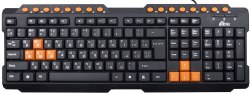 Клавиатура USB, Ritmix RKB-151, Черный KeyBoard 123 keys (16 multimedia hotkeys), rus/lat, black