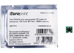 Чип, Europrint, CE341A, Для картриджей HP LaserJet Enterprise 700 Color M775dn, 16000 страниц