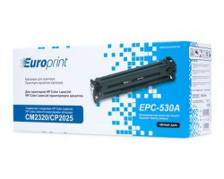 Картридж, Europrint, EPC-530A, Чёрный, Для принтеров HP Color LaserJet CM2320/CP2025, 3500 страниц.