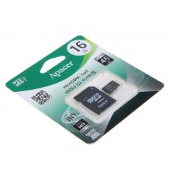 Карта памяти microSDHC 16GB Apacer AP16GMCSH10U1-R MemoryCard Class 10, 80R/20W, + adapter SD