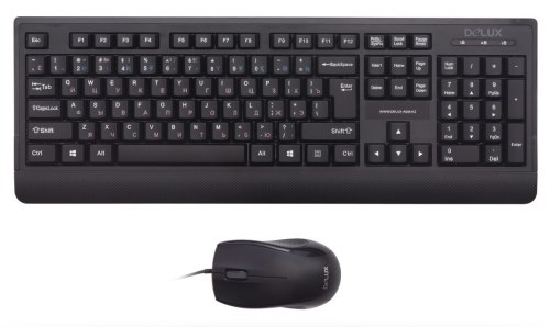 Комплект Клавиатура + Мышь, Delux, DLD-6075OUB