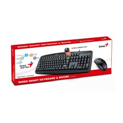 Комплект Клавиатура + Мышь, Genius, Smart KM-200, USB, Чёрный