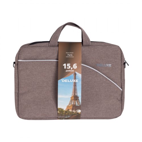 Сумка для ноутбука, Deluxe, Paris NEW 15.6" (DLNB-102 Brown), 15.6", Лёгкая
