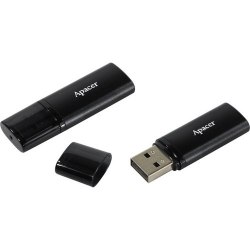 USB-накопитель, Apacer, AH23B, AP32GAH23BB-1, 32GB, USB 2.0, Чёрный