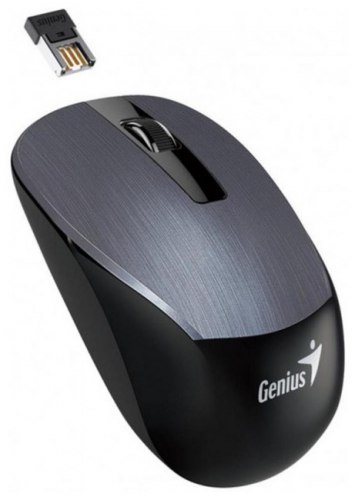 Компьютерная мышь, Genius, NX-7015, 3D, Оптическая, 1600dpi, Беcпроводная 2.4ГГц, Темно Серый