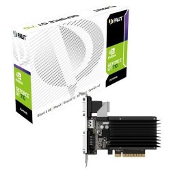 Видеокарта, PALIT, GT710 1gb , sDDR3, 64B, CRT, DVI, HDMI, Цветная коробка