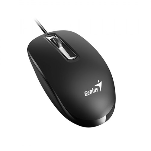 Компьютерная мышь, Genius, DX-130, Оптическая, 1000dpi, USB, Длина кабеля 1,6 метра, Черная