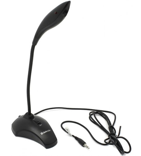 Микрофон Defender MIC-115, Черный ,Microphone 10-13000Hz, 54dB, 1.7m cable, black