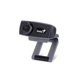 Веб-Камера, Genius, FaceCam 1000X, USB 2.0, 1280x720, 1.0Mpx, Микрофон, Крепление: зажим, Чёрный
