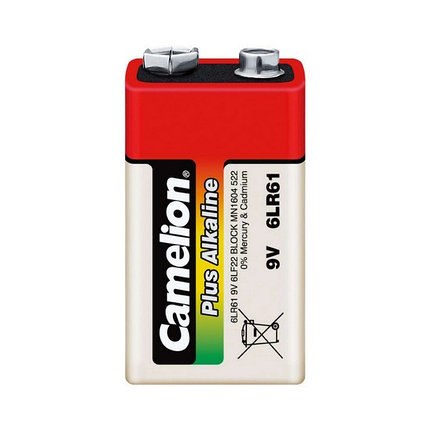 Батарейка CAMELION 6LR61-SP4, Plus Alkaline, 6F22(крона), 9V, 680 mAh