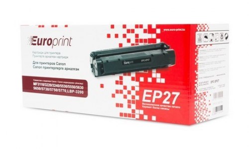 Картридж Europrint EPC-EP27, Для принтеров Canon MF3110/3220/3228/3240/5530/5550/5630/5650/ 5730/5750/5770, LBP-3200, 2500 страниц.