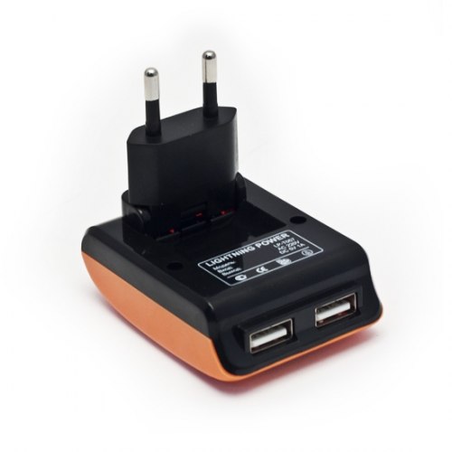 Универсальное USB зарядное устройство 1A, Lightning Power, LP-T057B