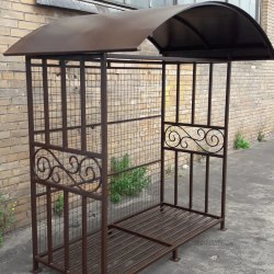 Дровник КУБ с большой крышей -Пионэр-