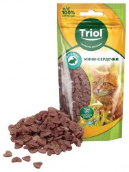 Мини-сердечки Triol кролик для кошек, 40 г