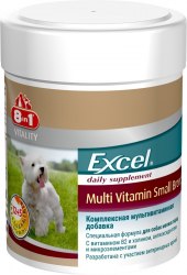 Мультивитаминная добавка 8 in 1 Exsel для собак мелких пород, 1 таблетка