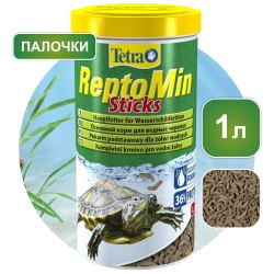 Корм Tetra ReptoMin 1L- Основной полноценный корм д/водных черепах в виде палочек