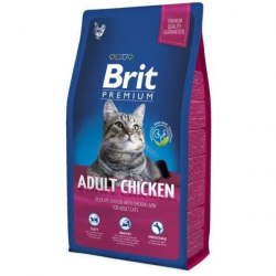 Сухой корм Brit Premium Cat Adult Chicken с курицей для взрослых кошек, 8 кг