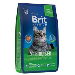 Сухой корм Brit Premium Cat Sterilized Chicken,с курицей для стерилизованных кошек 8 кг
