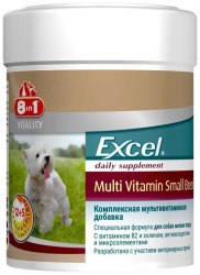 Мультивитаминная добавка 8 in 1 Exsel Multi Vit 70таб, для собак малых пород