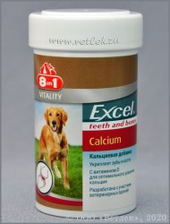 Кальциевая добавка 8 in 1 Exsel Calcium 155таб, для собак