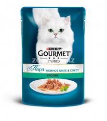 Консерва Gourmet Perle для кошек с индейкой в соусе, 75г