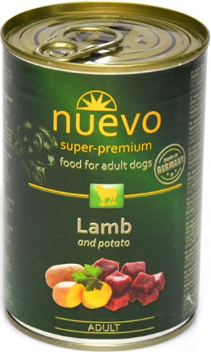 Консерва Nuevo для собак с ягнёнком и картофелем,400г