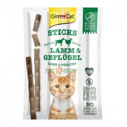 Лакомые кусочки GIMCAT для кошек с ягнёнком и птицей, 4 шт