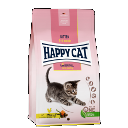 Сухой корм Happy Cat Kitten Land-Geflügel 37,5/21 (птица, лосось, без злаков) 4 кг