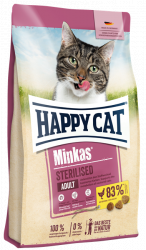 Сухой корм Happy Cat Minkas Sterilised Adult 33/9 (домашняя птица)для взрослых кошек, профилактирующее избыточный вес и мочекаменные заболевания 10 кг