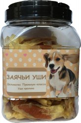 Лакомство O'dog деликатес премиум-класса Заячьи уши №1 с филе утки 500 г