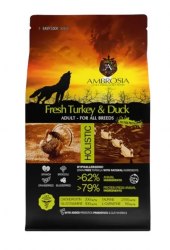 Сухой корм холистик AMBROSIA ''GRAIN FREE" для собак всех пород, индейка, утка, 12 кг