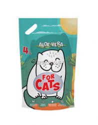 Наполнитель FOR CATS Aloe Vera мелкий силикагелевый "Алое Вера" 4 л