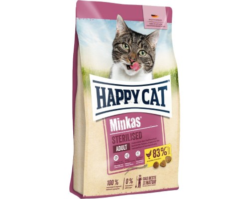 Сухой корм на развес Happy Cat Minkas Sterilised (домашняя птица) для стерилизованных 1 кг