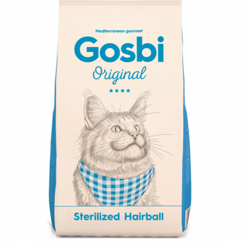 Сухой корм Gosbi ORIGINAL STERILIZED HAIRBALL для стерилиз. котов, выведение шерстяных комочков 7 кг