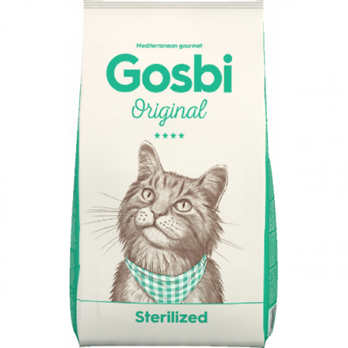 Сухой корм Gosbi ORIGINAL STERILIZED CAT для кастрированных кошек, курица, лосось, тунец 7 кг